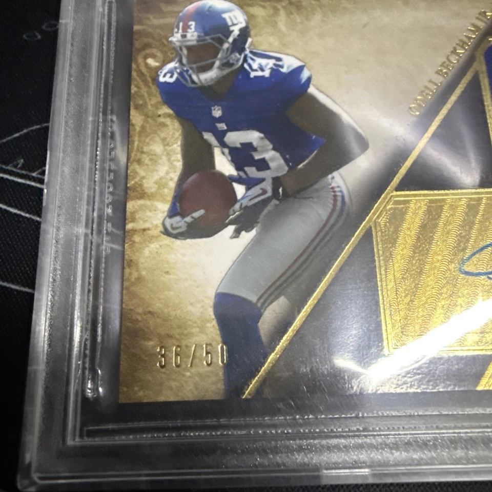 2014 Topps Triple Threads  Emerald- RPA Odell Beckham Jr /50 NM-MT 8.5 - Image 3 of 4