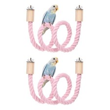 2 Pcs Bird Rope Perch Swing Bird Stand Rope Perch 39 Inch Pink