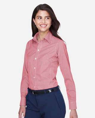 Devon & Jones D640W Ladies Crown Woven Collection Gingham Check