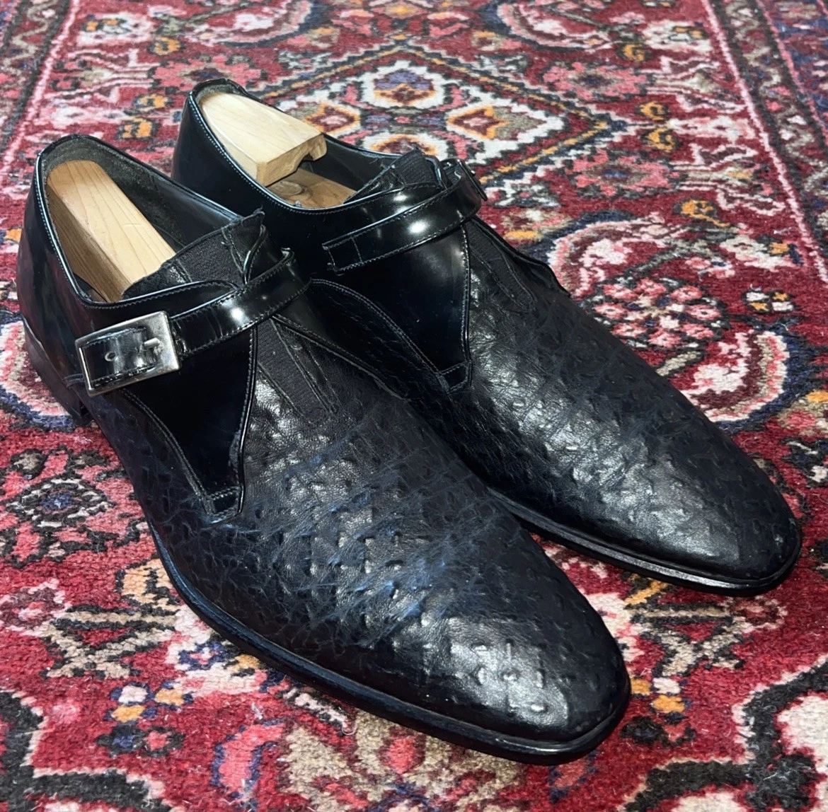 Mezlan Black Solid Dress Shoes for Men for sale | eBay display picture 2