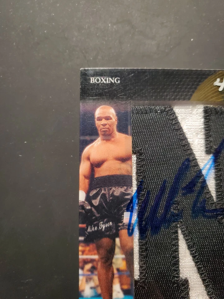 2012 Upper Deck UD All-Time Greats Mike Tyson /50 Lettermen Patch Auto - Image 3 of 4