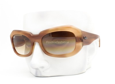 Ray-Ban Beate Sunglasses Polished Striped Light Brown RB 2212 1403/51 waith Case