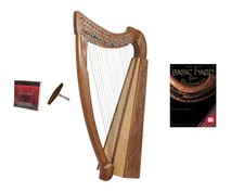 Roosebeck Heather Harp w/ Full Chelby Levers  Learn to Play Book