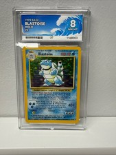 Blastoise Holo Base Set #2/130 ACE 8 Graded Pokémon Card