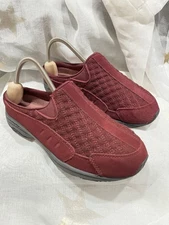Easy Spirit Traveltime Womens Dark Red Slip On Mules Shoes Size 7