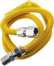 Supplying Demand 203-3132 4 Feet Clothes Dryer Gas Connector 4 Feet, Yellow 