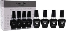 Cuccio Veneer Treatment Pack – Complete LED/UV 0.11 Fl Oz (Pack of 4), Black