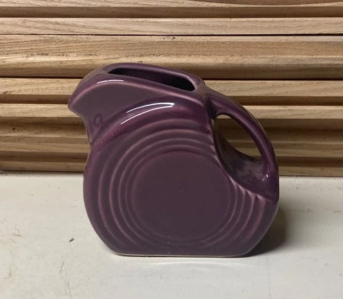 Homer Laughlin FIESTA  4 3/4 Ounce Mini Disc Pitcher HEATHER With Label