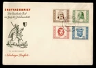 DR WHO 1952 GERMANY DDR FDC PORTRAIT COMBO R42051
