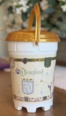 Disneyland 70th Anniversary Magic Key Exclusive Souvenir Bucket Gold Lid