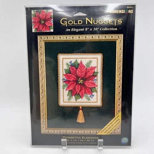 Dimensions Gold Nuggets Cross Stitch Kit “Poinsettia Elegance “#8680 NEW