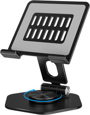 Tablet Stand, Aluminum Desktop Holder, Compatible with 5-12.9" Ipad, Black