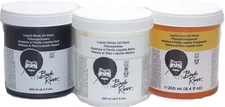 Bob Ross 3-Piece 8oz Basecoat Set - White, Black, Clear