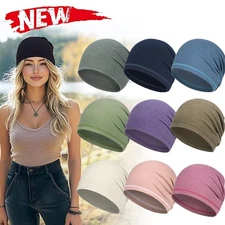 Lightweight Fleece Beanie Windproof Ski Sports Hat Thin Sleep Hats for Men Women