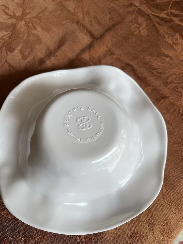 Beatriz Ball Vida Havana Set Of Two White Melamine Bowls 8 in Diameter 2 in Deep - Image 4 of 4