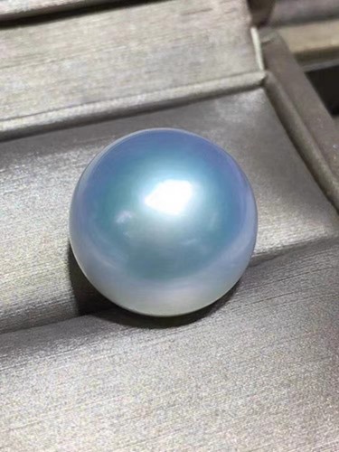 Huge 13-14mm South Sea Genuine White Silver Overtone Loose Pearl Undrilled - Picture 2 of 2