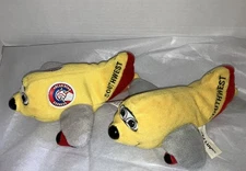 Vintage SOUTHWEST AIRLINES NOLAN RYAN EXPRESS Plus PLUSH AIRPLANE Lot Of 2