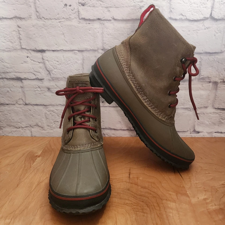 Botas Ugg Para Hombre Talla 11 Zetik Pato Cuero Verde Goma Con Cordones S/N 1017304 Foto 2 de 4