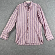 Turnbull & Asser Exclusive Slim Fit Pink Dress Shirt Mens 16.5 Quiet Luxury