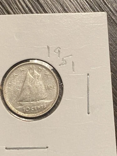 canadian silver dime 1951