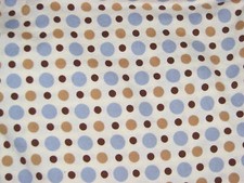 Handcrafted fitted cotton crib sheets,blue,beige,brown dot/Neutral
