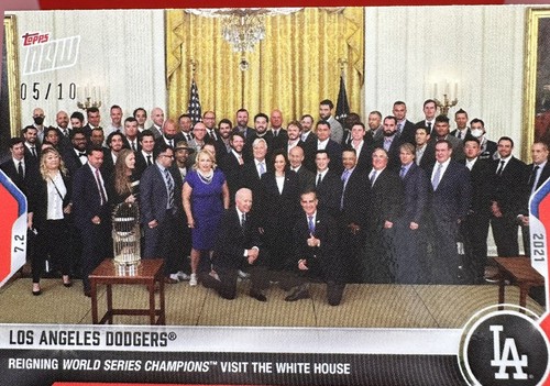 2021 Topps Now Reigning World Series Champions Visit The White House Red 05/10 - Picture 11 of 11