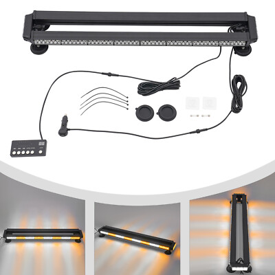  37'' 104 LED Strobe Light Bar Amber Response Emergency Beacon Warn Tow Truck 