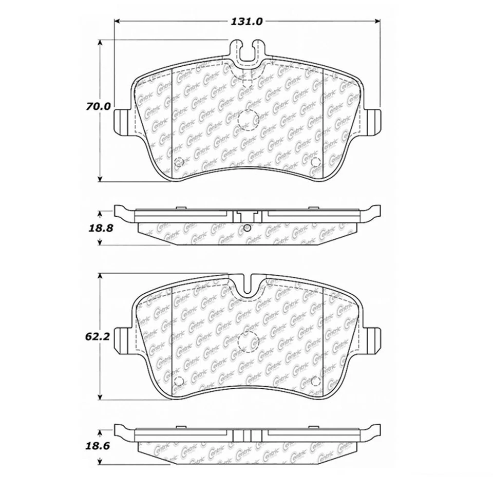 Rotores de freno delanteros centrados y pastillas de freno metálicas 3 piezas para Mercedes-Benz C230 Foto 3 de 4