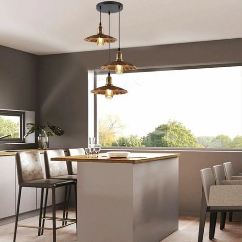 Ceiling Pendant Light Metal Retro Loft Industrial Lampshades E27 Screw Holder UK - Picture 5 of 29