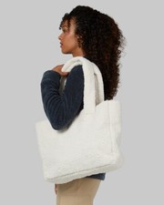 Women's Sherpa Tote Bag One Size cream