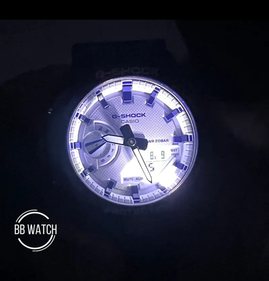 Casio G Shock Porcelain Series GA-2100BWP-2A Blue Resin Band ( New