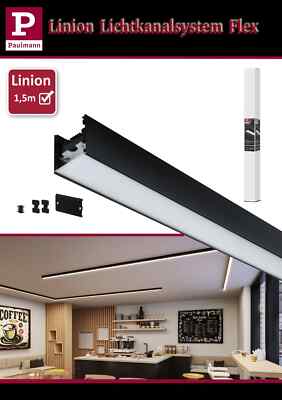 Paulmann Linion Lichtkanal Einzeln 1,5m 24V 25,5W 3000K Signalschwarz