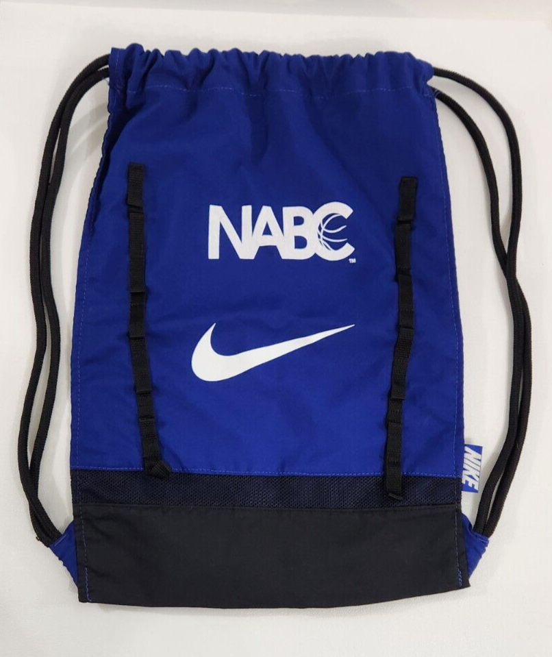 Nike Gym Sack Drawstring Bag NABC Blue Cinch Backpack Sports Storage Pouch