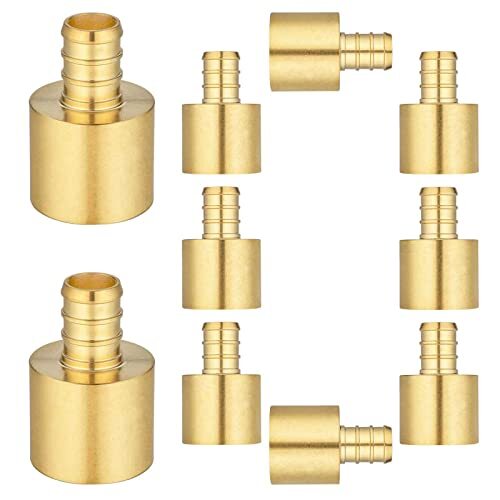 10 Pack Copper to Pex Fittings 1/2" Pex F1807 x 3/4" Female Sweat Adapter 
