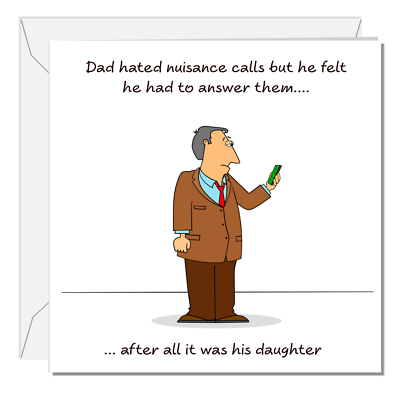 Funny Birthday Card For Dad, From Daughter, Family, For Him, British - View #2
