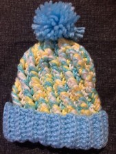 Hand Knitted Traditional Baby Bobble Hat 3-12months chunky knit new