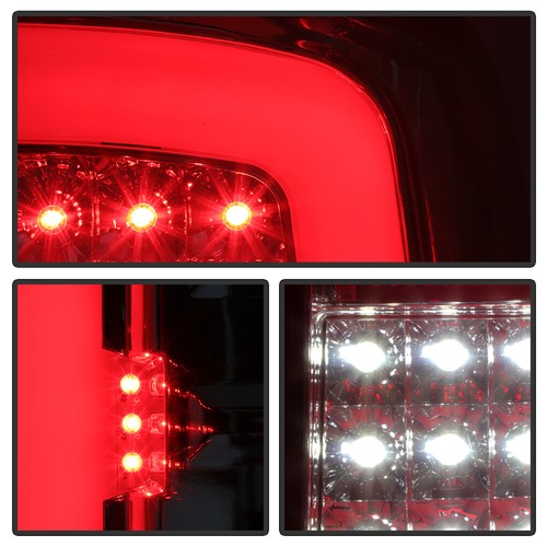 2014-2018 GMC Sierra 1500 2500HD 3500HD Chrome LED Tube Tail Lights Brake Lamps - Picture 8 of 9