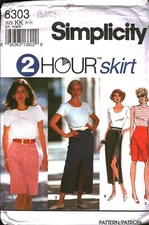 8303 Vintage Simplicity SEWING Pattern Misses Two Hour Slim Skirt Fitted OOP Sew
