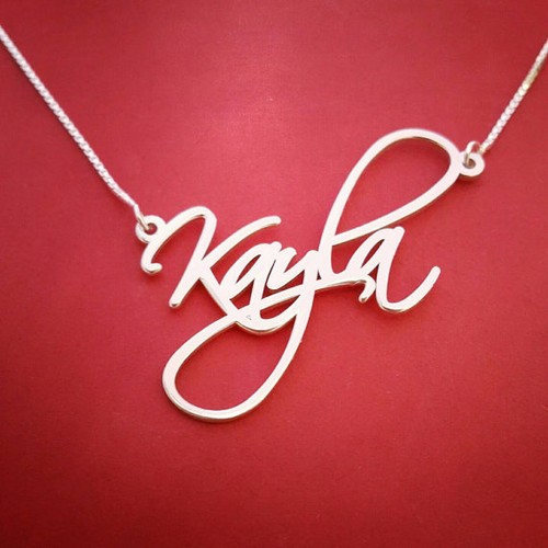 Kayla name necklace Sale! silver 