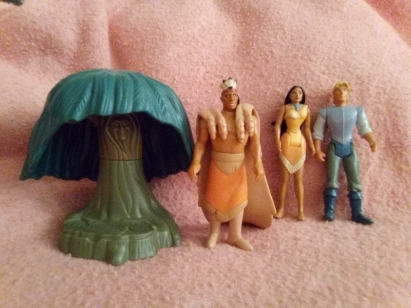 Disney's POCAHONTAS Burger King Action Figure Toys-1995-Lot/4 Pre-Owned