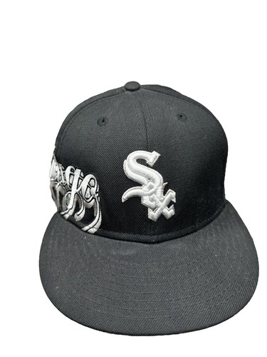 Chicago White Sox Woll-Baseballmütze Druckknopflasche verstellbar Schriftzug