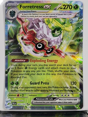 EX HOLO Forretress EX 005/193 NM / M Paldea Evolved Scarlet Violet