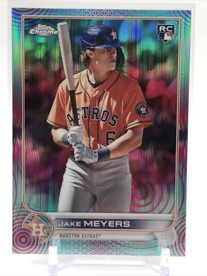 2022 Topps Chrome Sonic Jake Meyers RC Aqua Pink Sonic Refractor /199