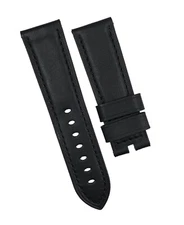 Original Panerai Black Smooth Leather w/ Black Stitching 24mm x 22mm Band