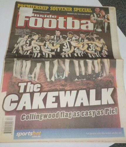 Collingwood Inside 2010 Football & Herald Sun Premiers recuerdos + registro AFL - Imagen 4 de 8