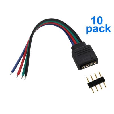 Fabbrica 4 Pin LED RGB Connettore Maschio Femmina Presa Connettore Con 15cm Cavo - Foto 2