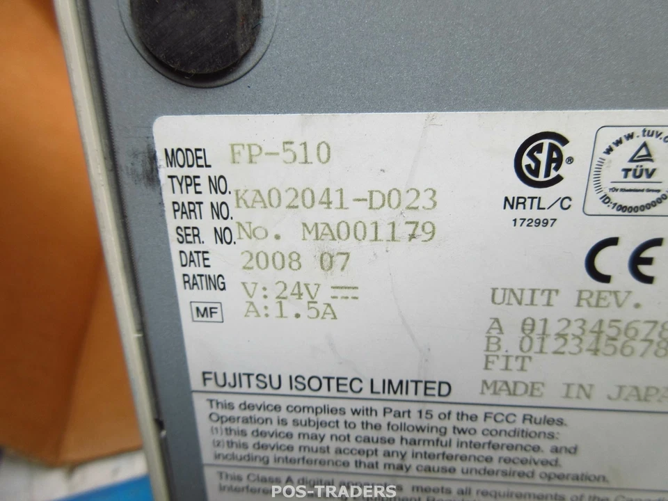 Fujitsu FP-510 Thermal POS printer 83 mm Drucker PRINTS OK SERIAL - WHITE + PSU - Image 3 of 3