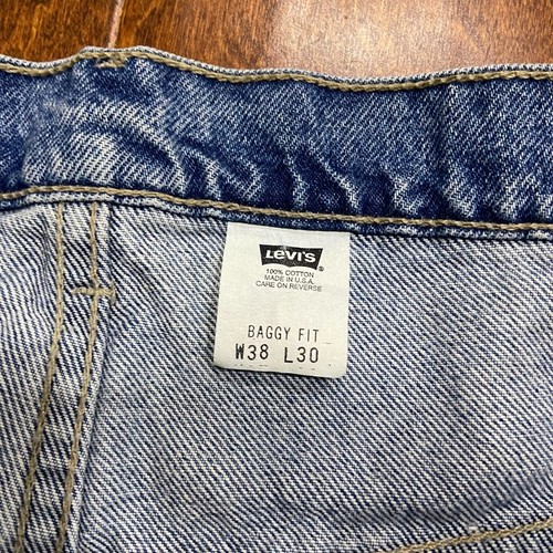 Levi's L2 Vintage 1998 Baggy Loose Fit Denim Blau Jeans Herren Größe 38W x 30L - Bild 6 von 11