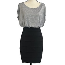 En Focus Dress 6 Gray Sparkle Bodycon Mini