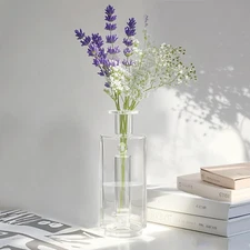 Clear Glass Vase, Replaceable Glass Attachment Accessories, Mini Home Decor f...